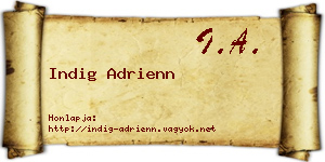 Indig Adrienn névjegykártya
